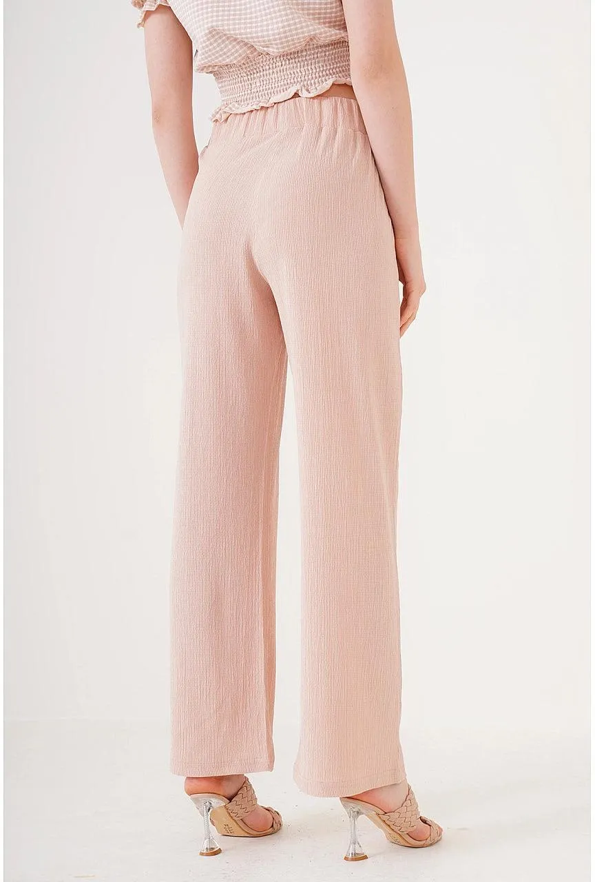 Almond Knitted Women's Casual Pants