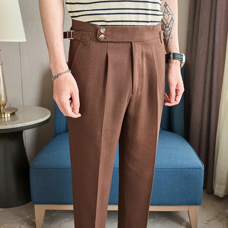 Ankle-length slim casual pants