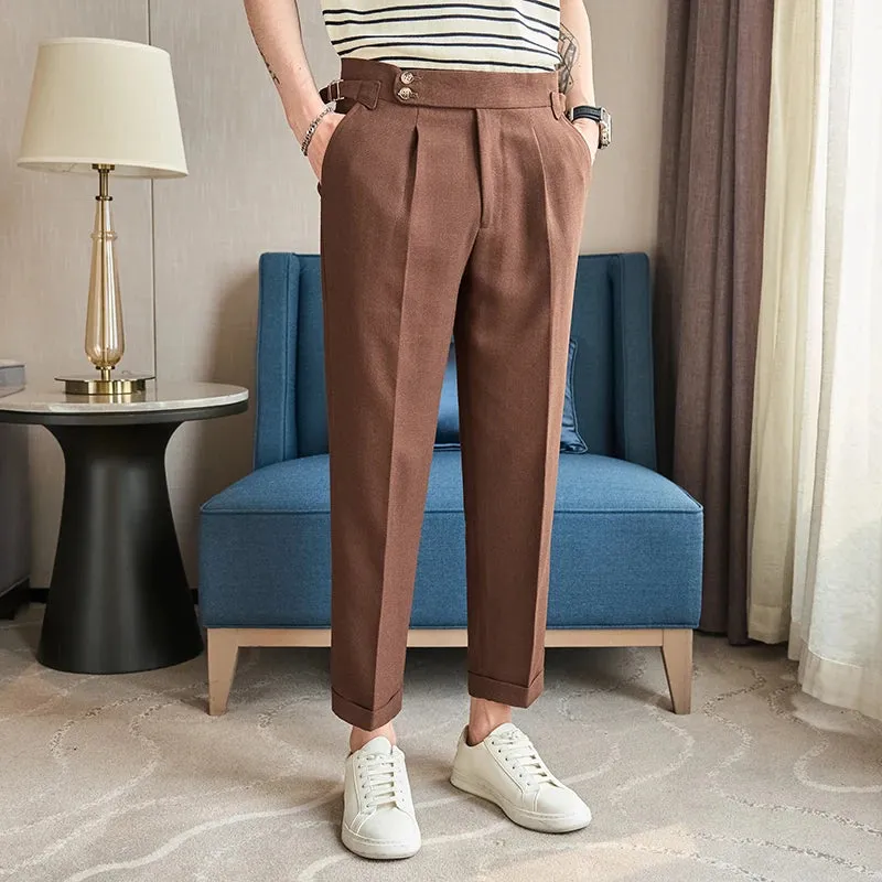 Ankle-length slim casual pants