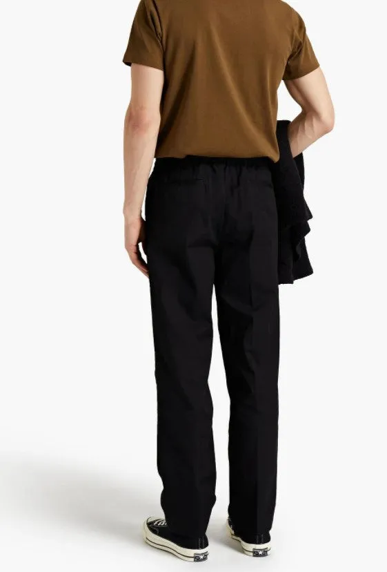 Black Cotton-Blend Pants