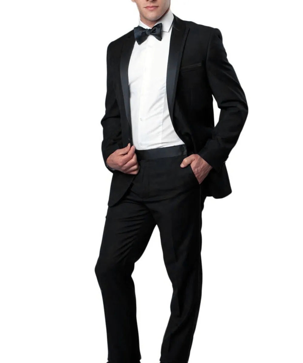 Black Slim Men's Tuxedo Suit