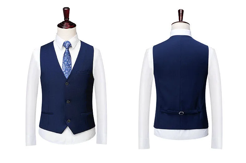 Blue Classic Two-Buttons Suit