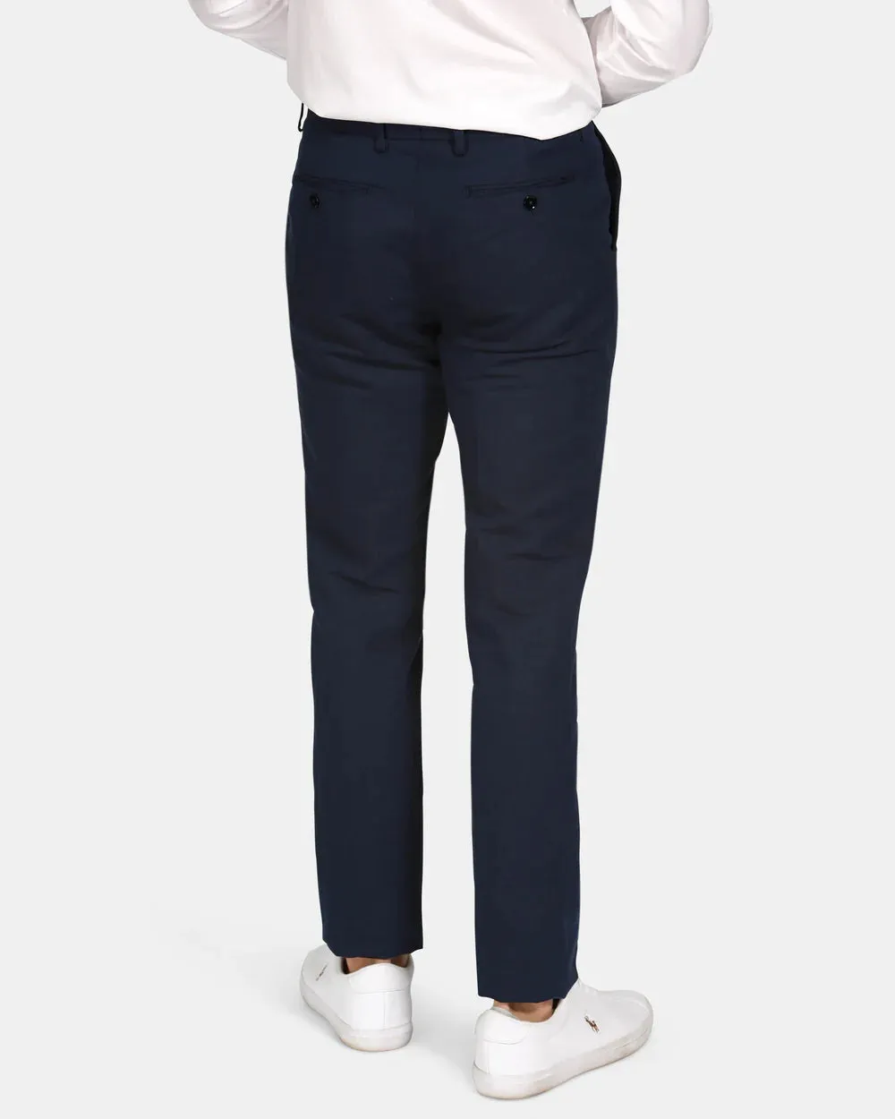 BROOKSFIELD - Essential Linen Blend Trousers - Navy