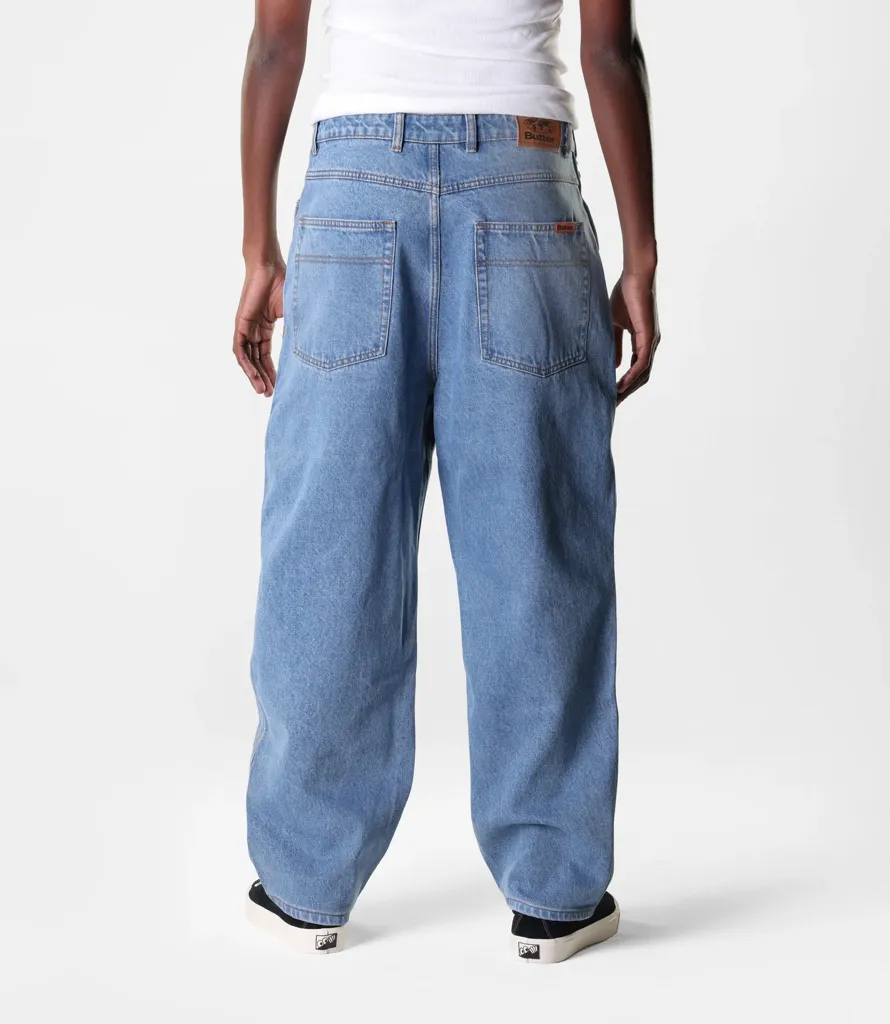 Butter Baggy Denim Jeans: Washed Indigo