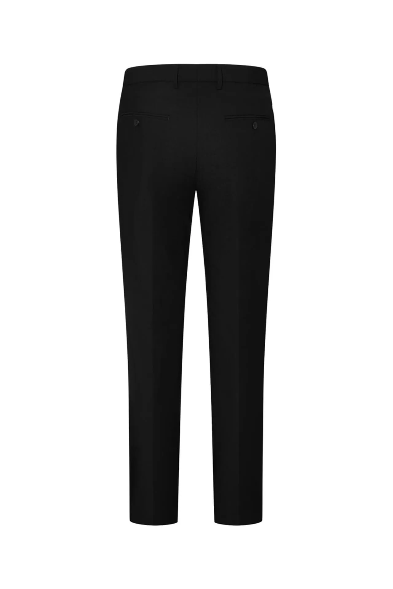 Cool and Soft Touch Multi-Way Stretch Smart Fit Plain Suit Pants with Elastic Waist Band