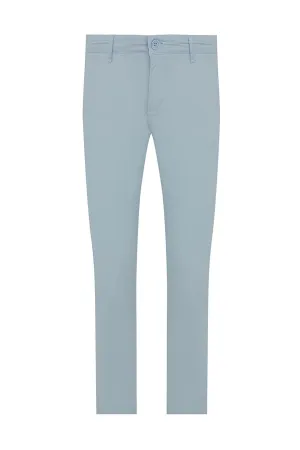 Dynamic Fit Low Waist Cotton Blue Fog Casual Pants