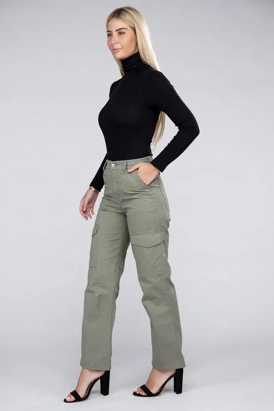 Everyday Wear Elastic-Waist Cargo Pants // 3 Colors