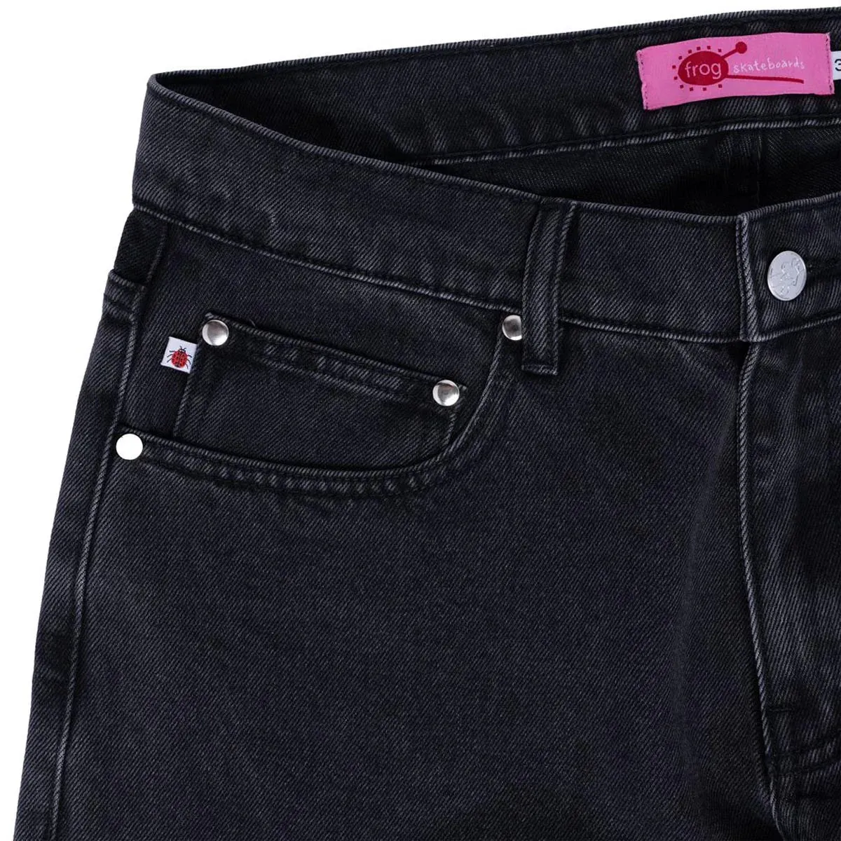 Frog Five Pocket Denim Pants: Washed Black