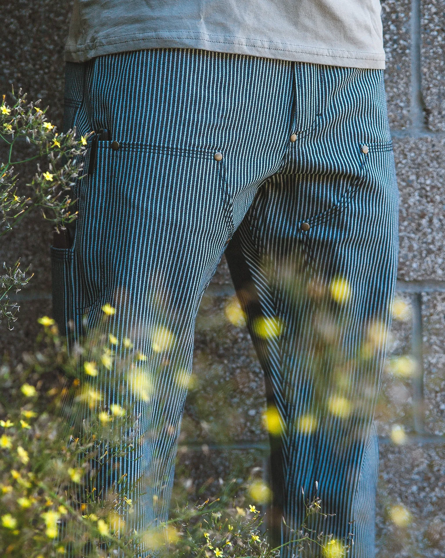 GN.01 Fitted Work Pant - Hickory Stripe