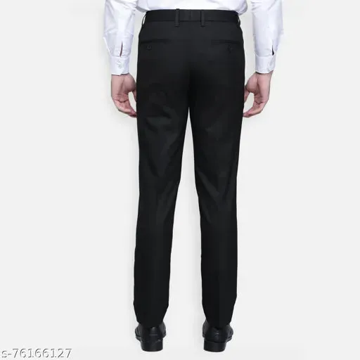 HAUL CHIC'S BLACK,DARK GREY FORMAL TROUSER