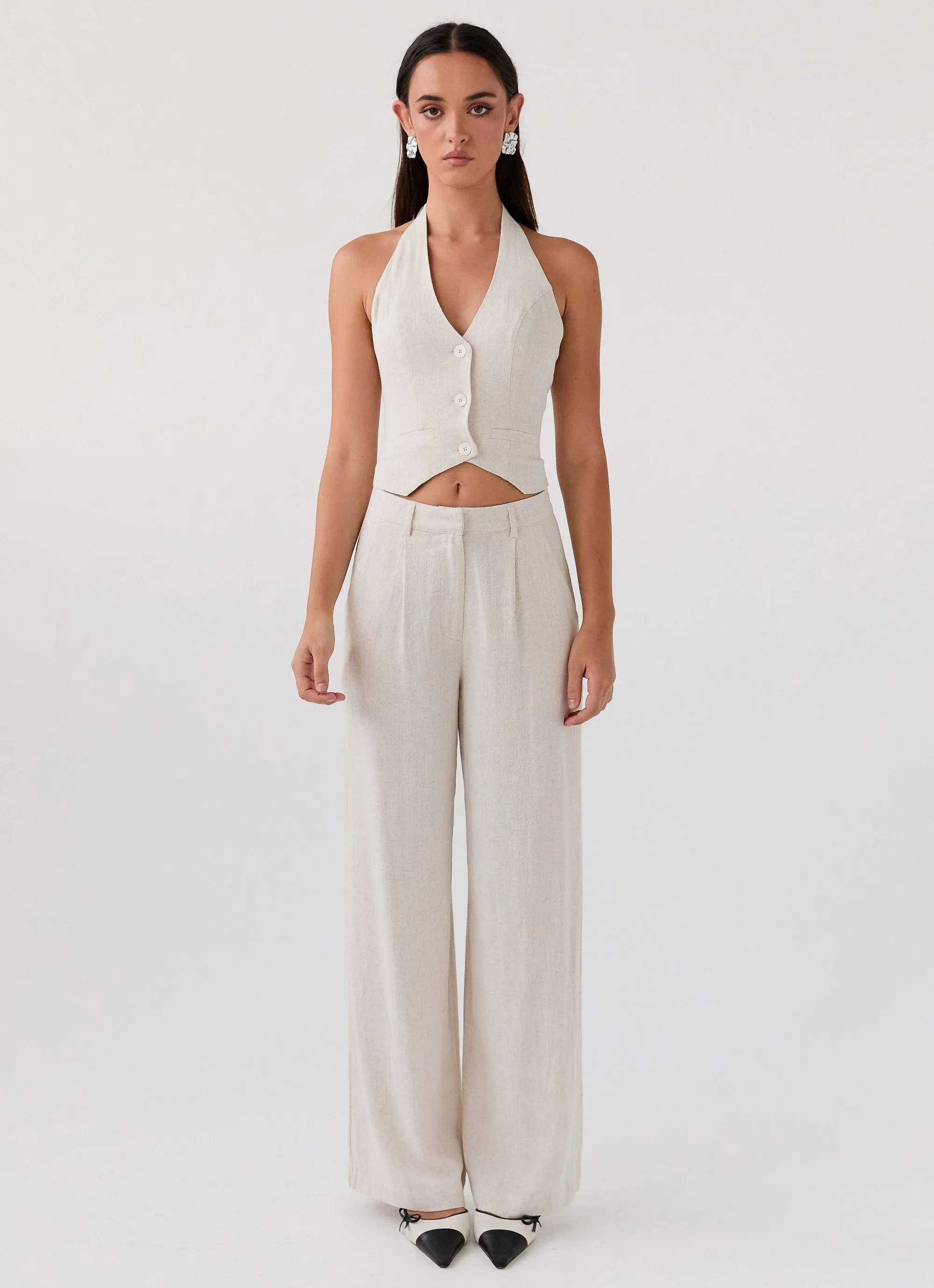 Heatwave Linen Pants - Oatmeal