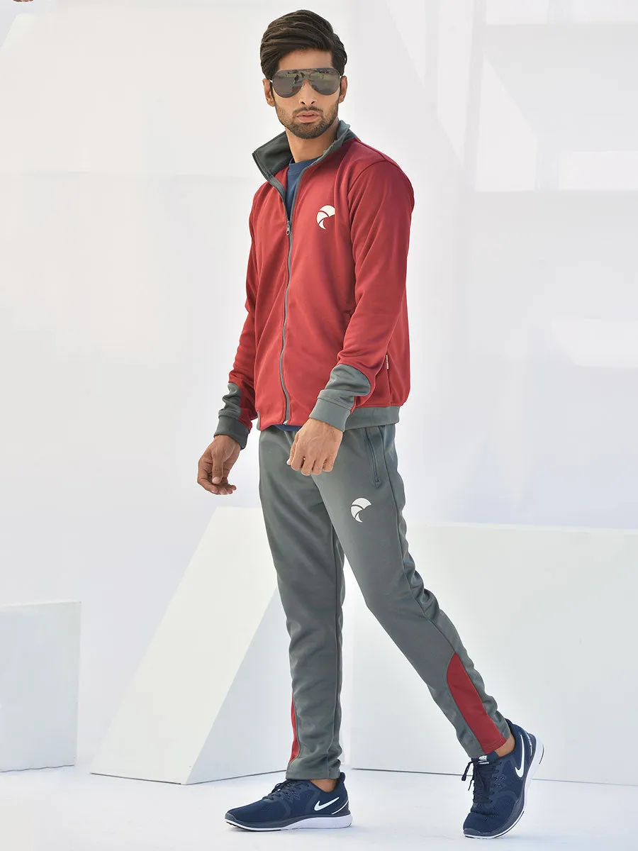 High Street - Tracksuit - Maroon / Steel Grey