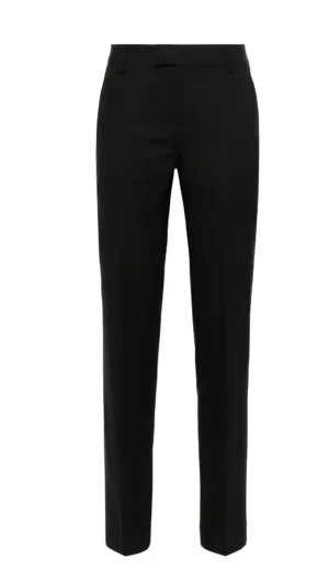 HIGH-WAIST TAPERED-LEG TROUSERS