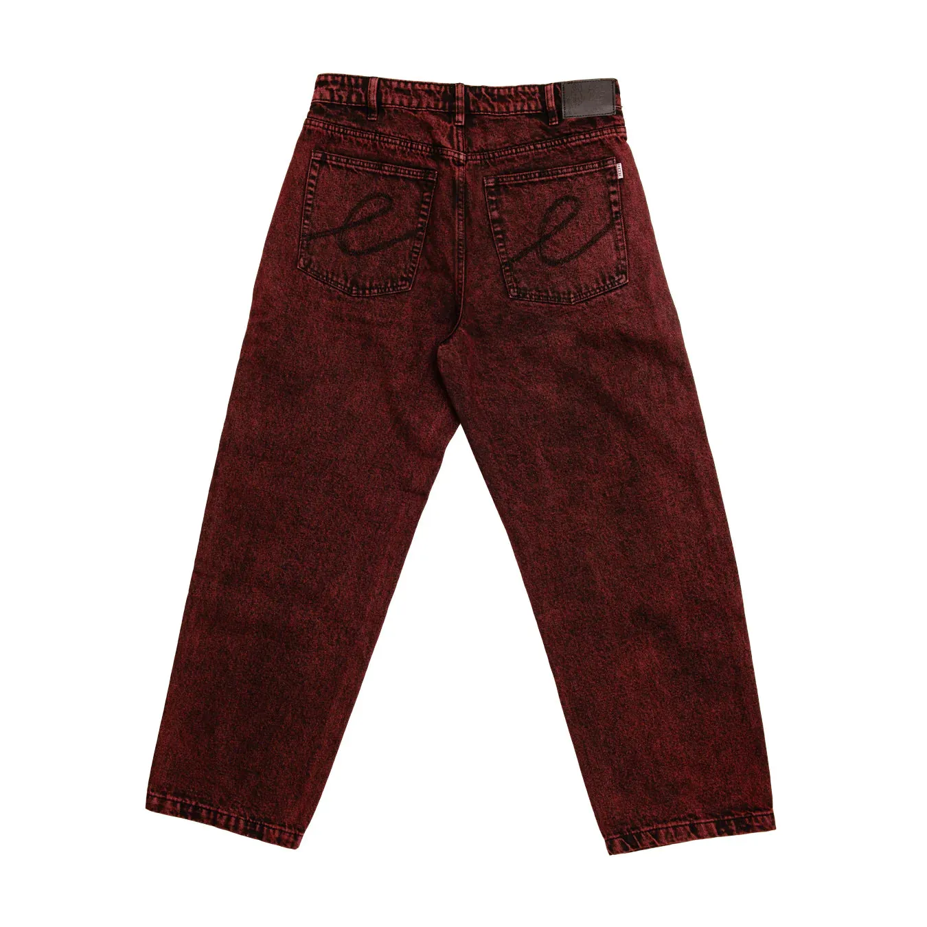 Hoddle 16o Denim Ranger Jean: BlackAcid Wash w/ Red Wash