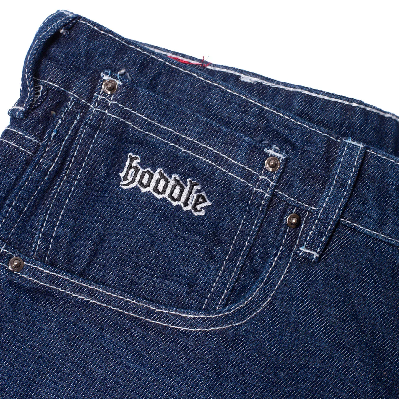 Hoddle 16o Denim Ranger Jean: Indigo Denim/White Stitch