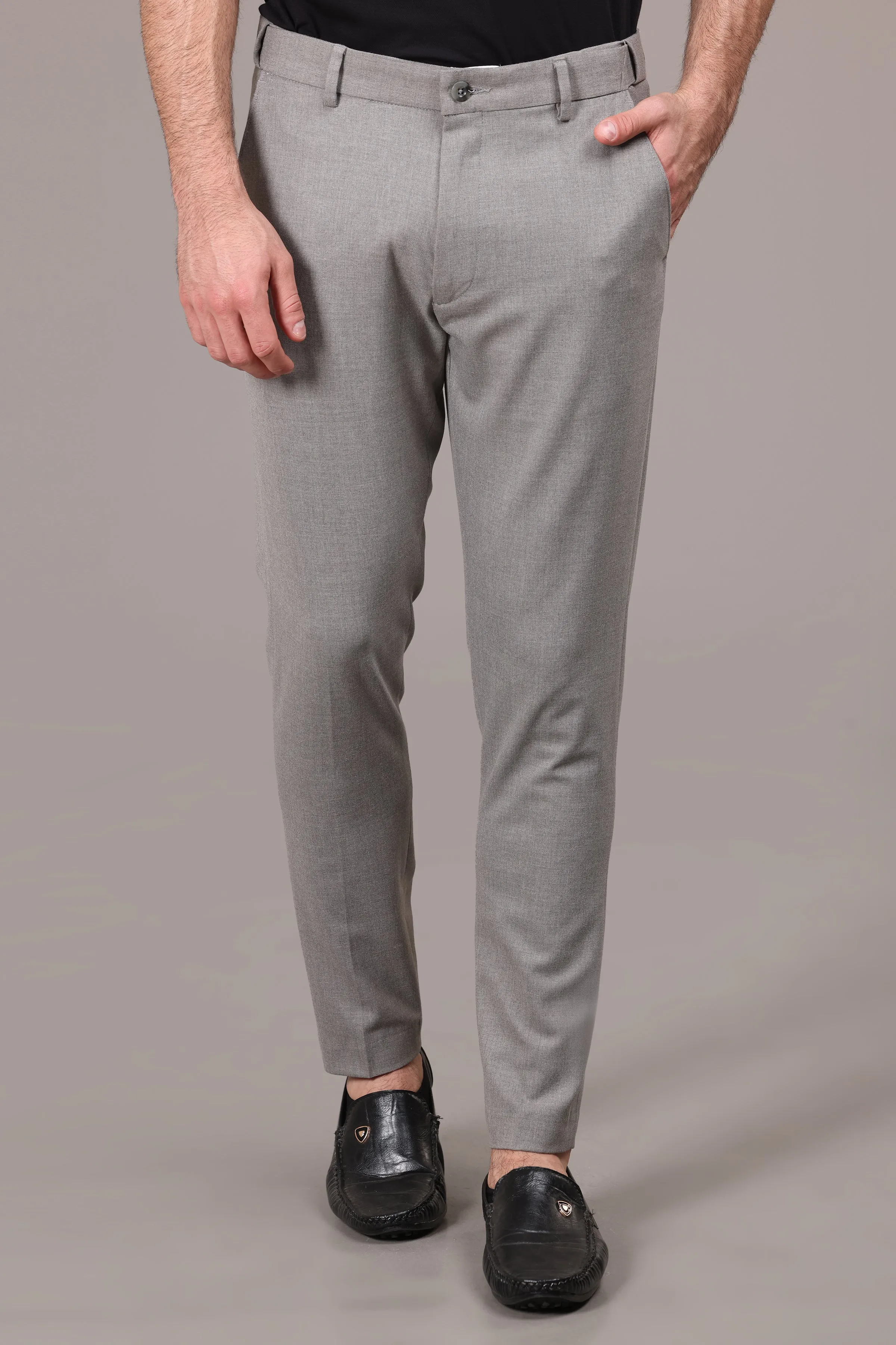 Ivyn Elegant Grey Formal Trousers for Men