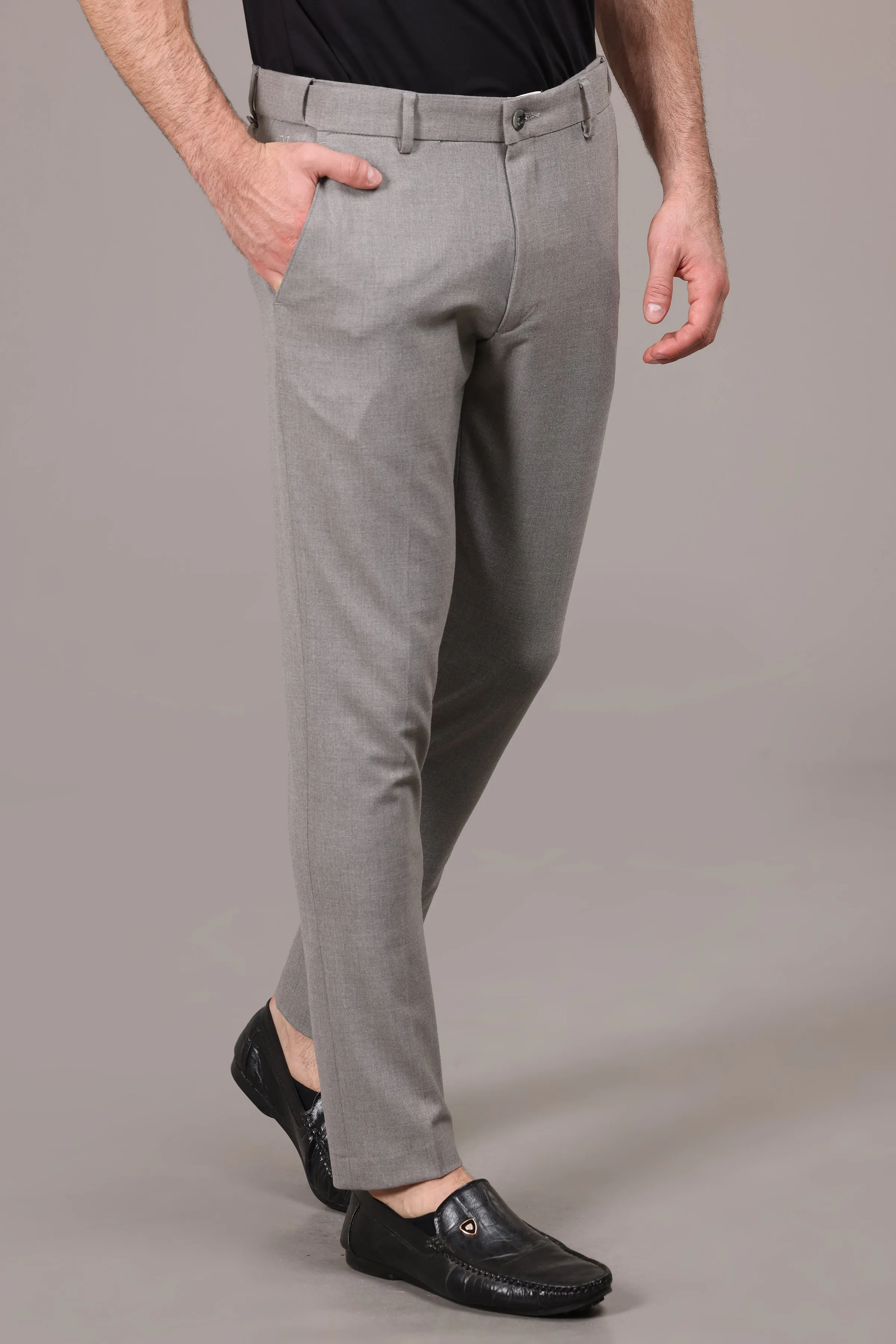 Ivyn Elegant Grey Formal Trousers for Men