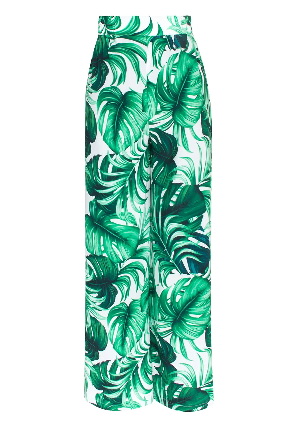 Jungle - Monstera White / Green Pants (Neon Yellow)