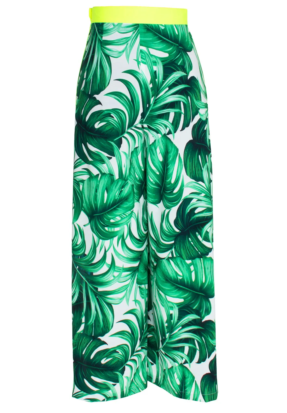 Jungle - Monstera White / Green Pants (Neon Yellow)