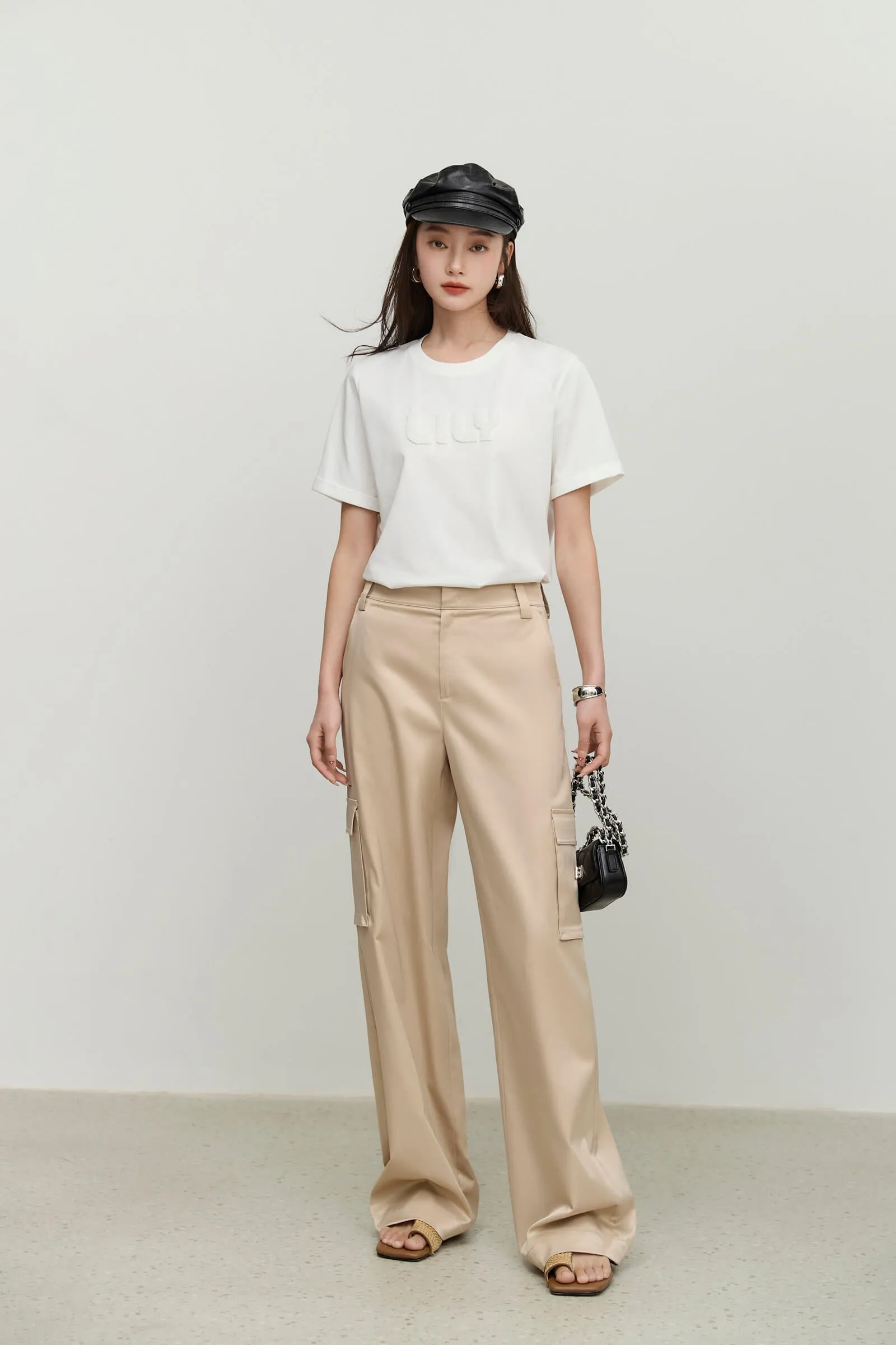 LILY Casual Wide-Leg Cargo Pants