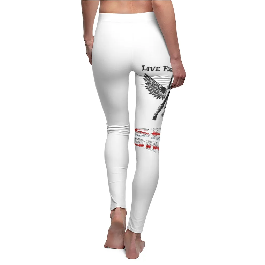 LIVE FAST RIDE FREE Leggings