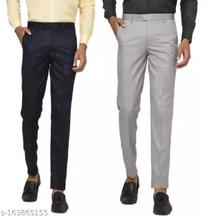 Mens Formal Trousers Pack of Two