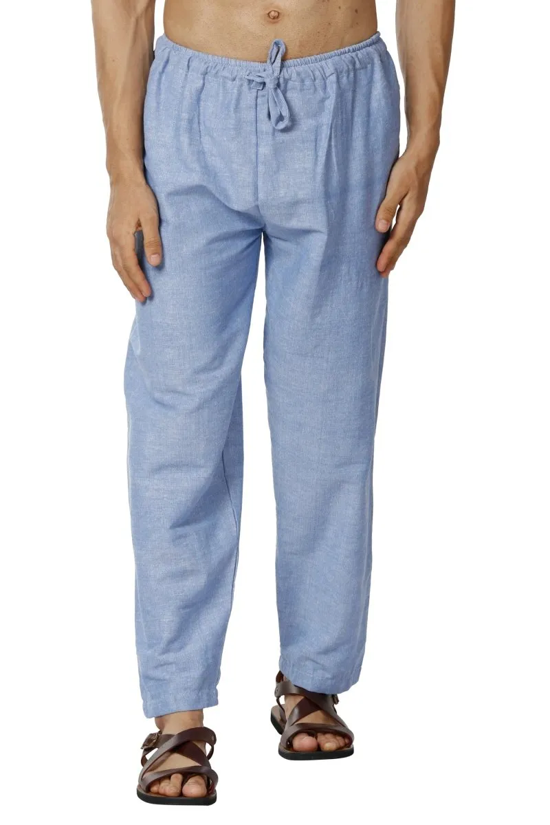 Men's Pyjama Pack of 2 | Blue and Grey | Fits Waist Sizes 28" to 36"