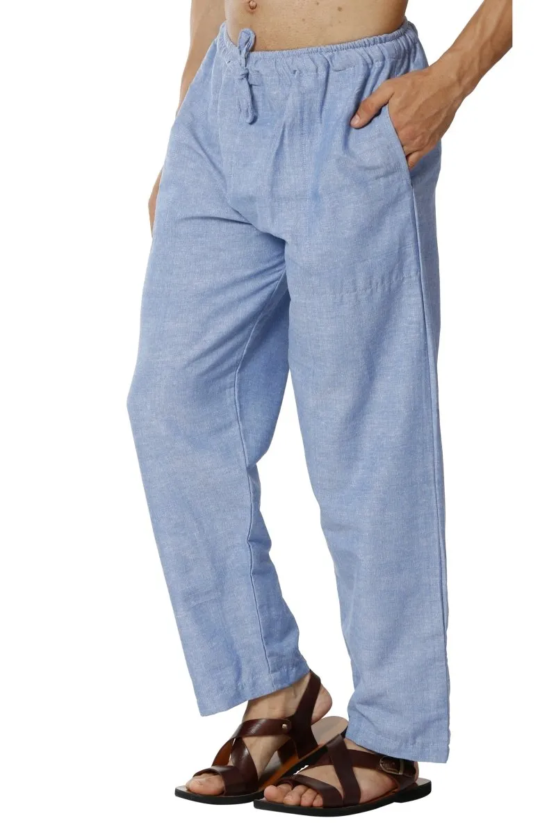 Men's Pyjama Pack of 2 | Blue and Grey | Fits Waist Sizes 28" to 36"