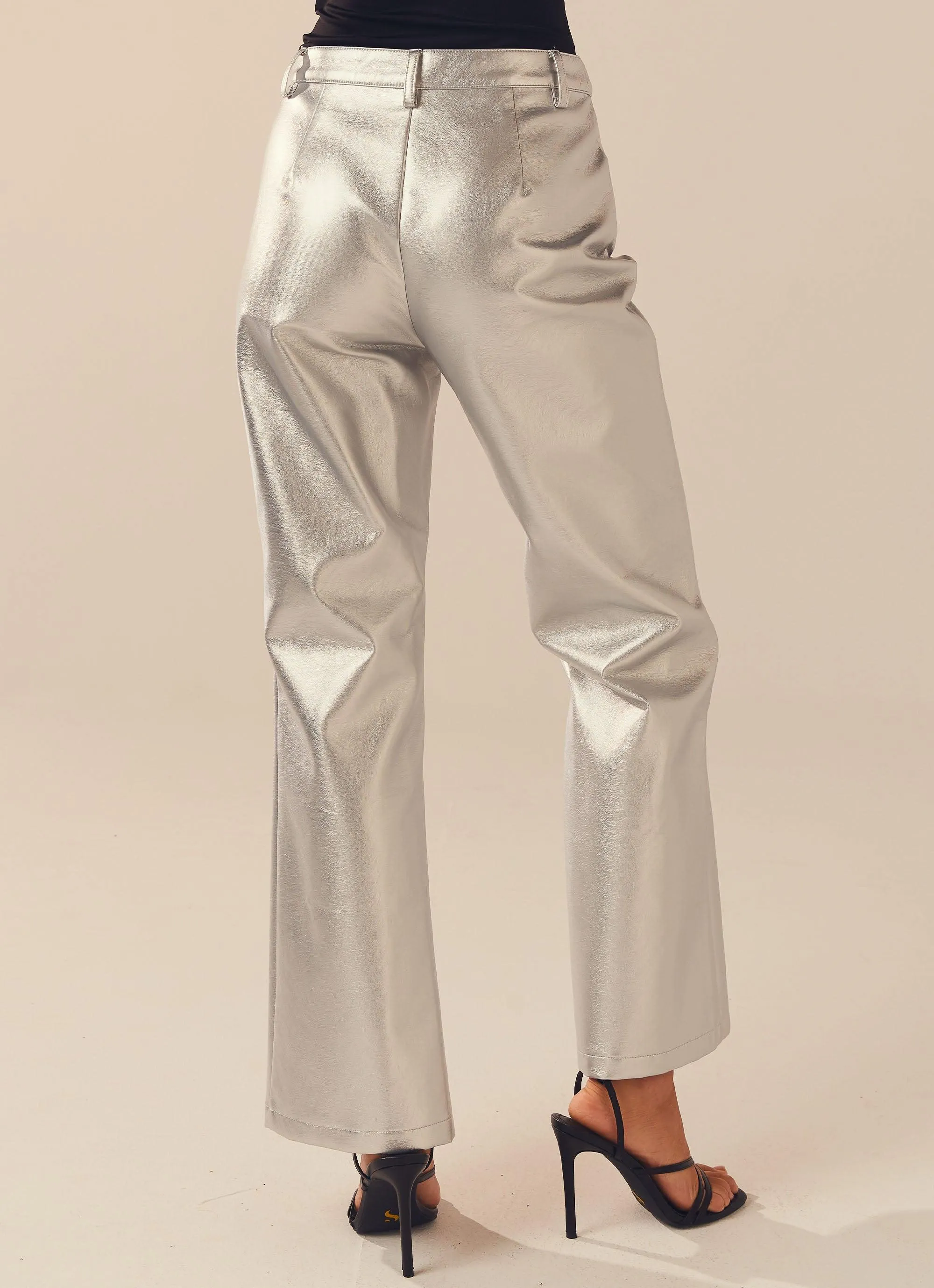 Moonlight Memories Pants - Silver PU