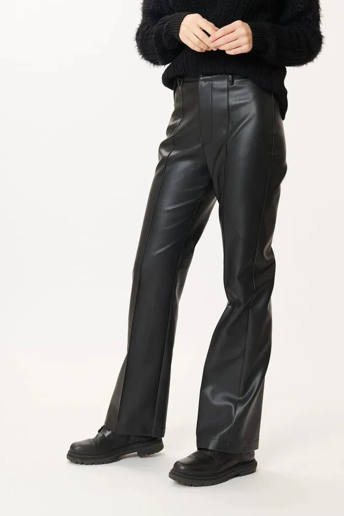 Nadia Vegan Leather Pant - Black