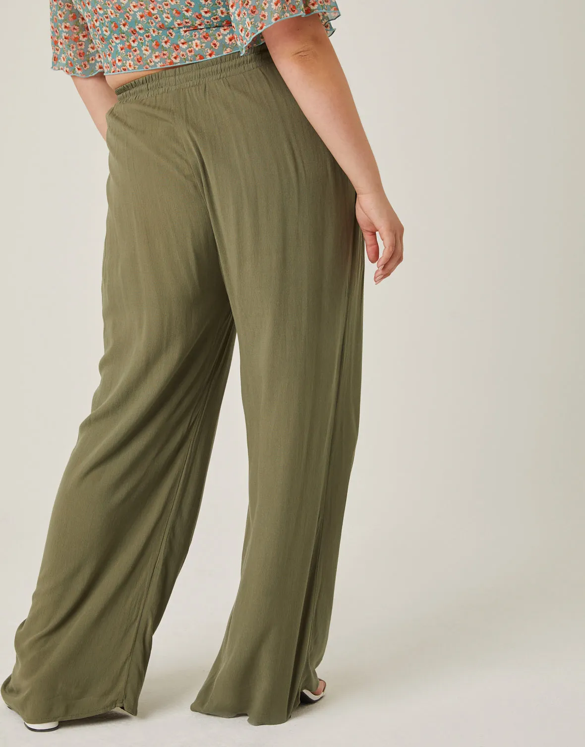 Plus Size Woven Summer Pants