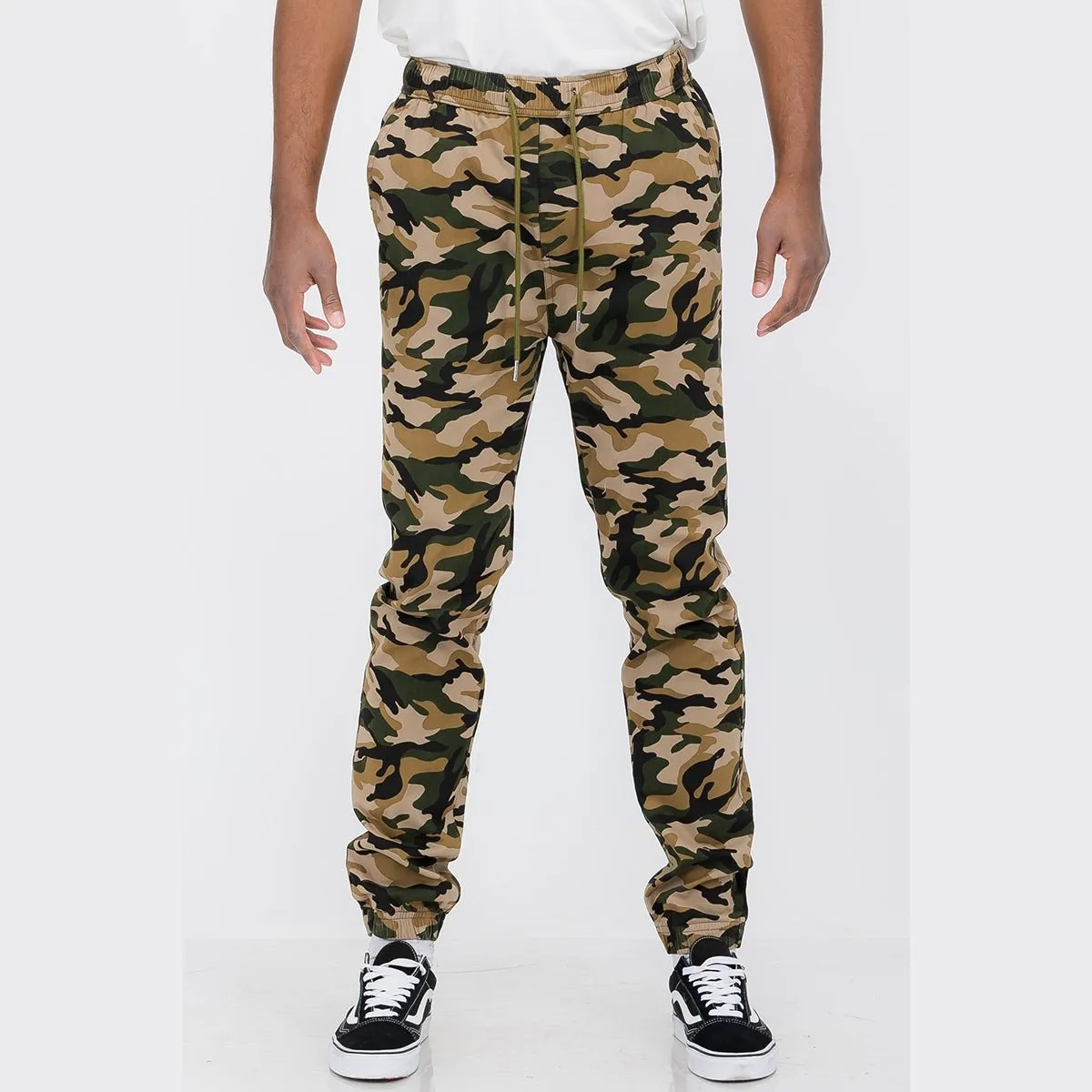 Solid Camo Jogger Pants