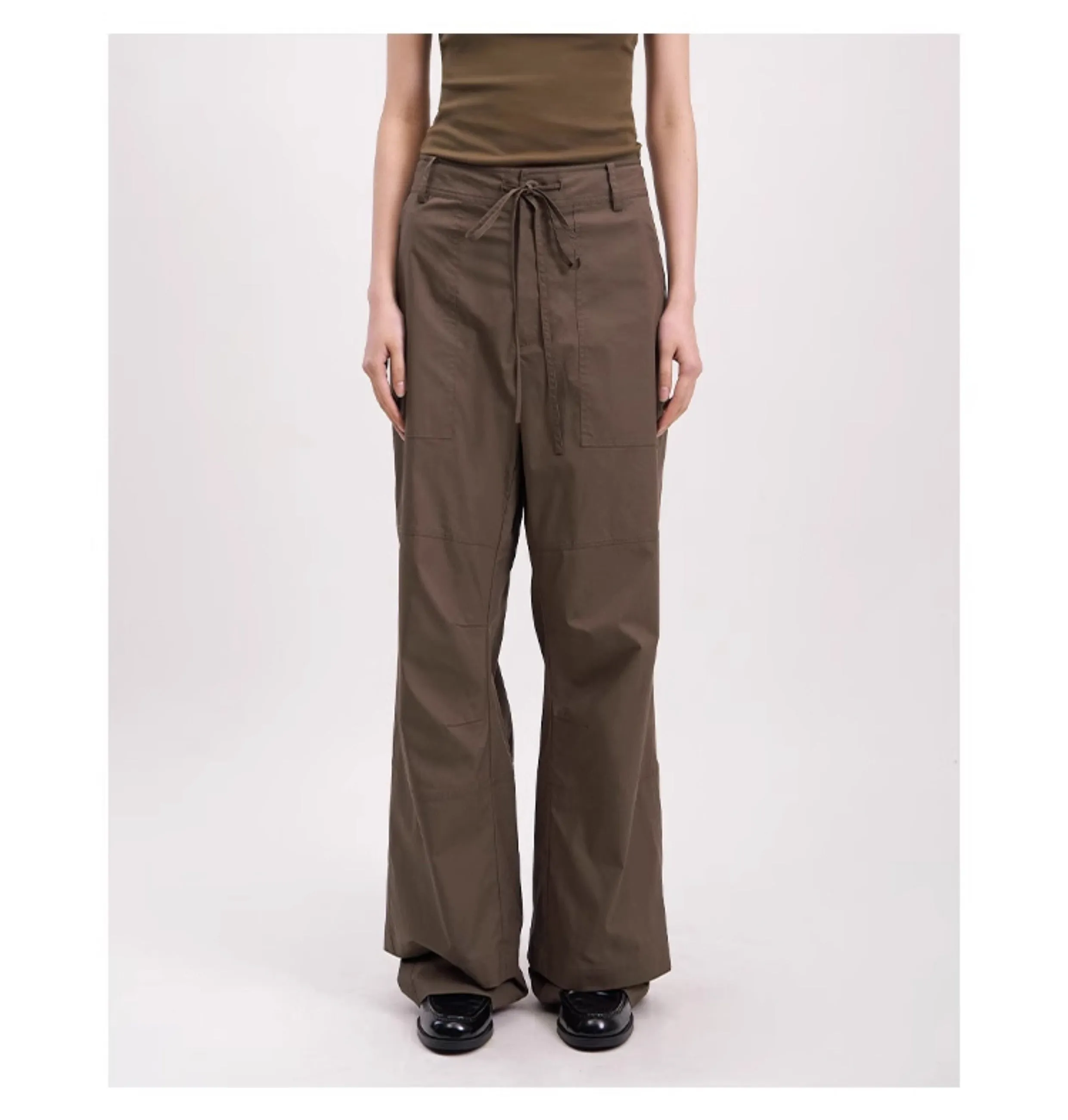 Straight Cotton Casual Pants