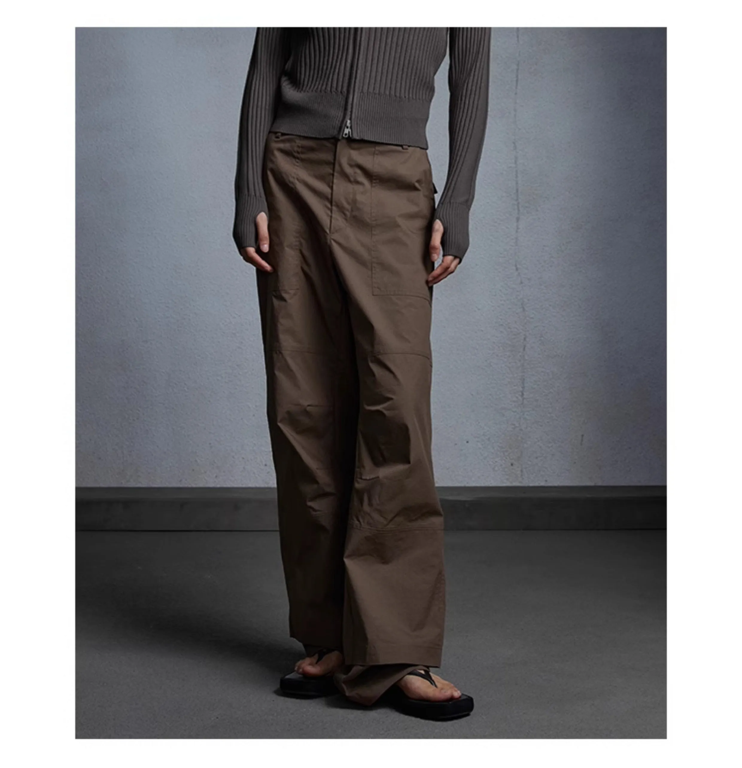 Straight Cotton Casual Pants