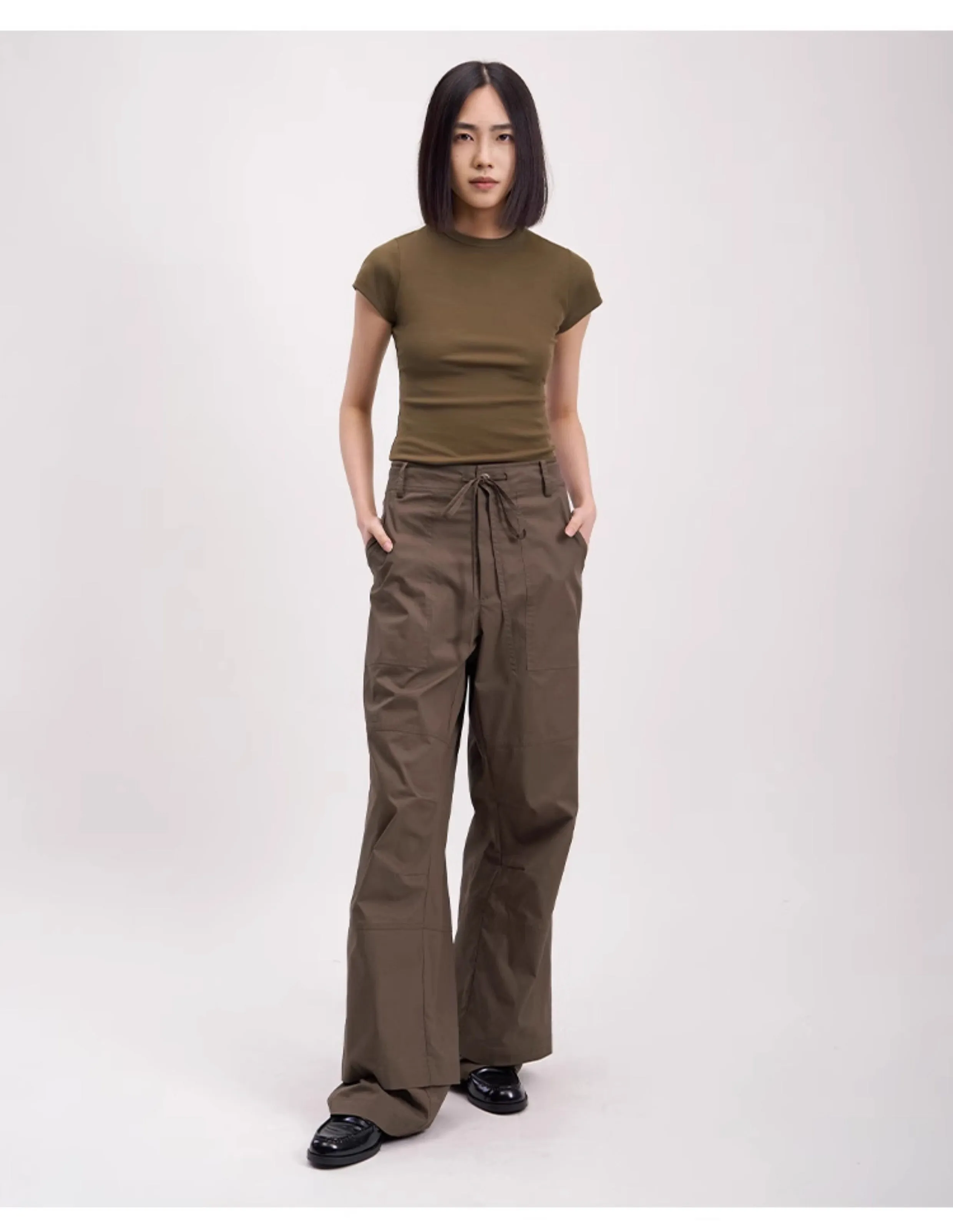 Straight Cotton Casual Pants