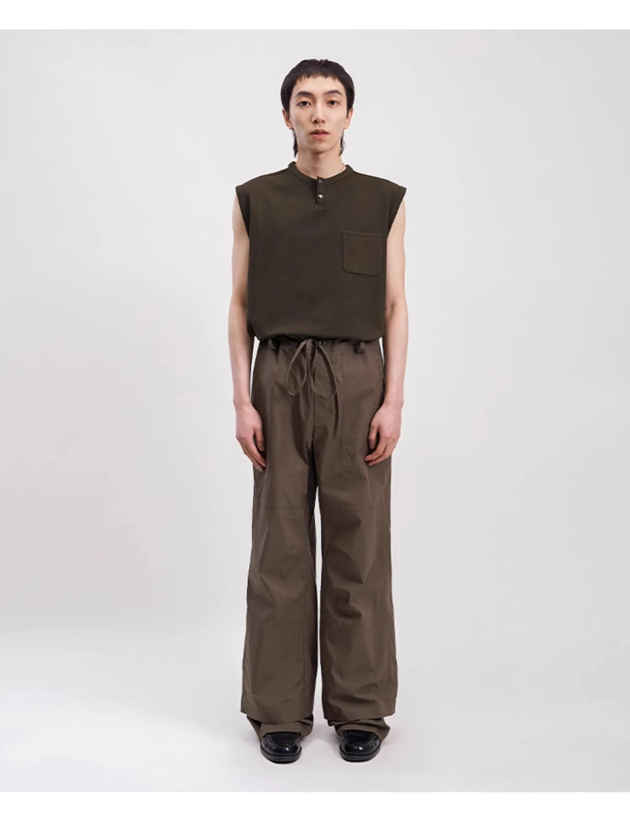 Straight Cotton Casual Pants