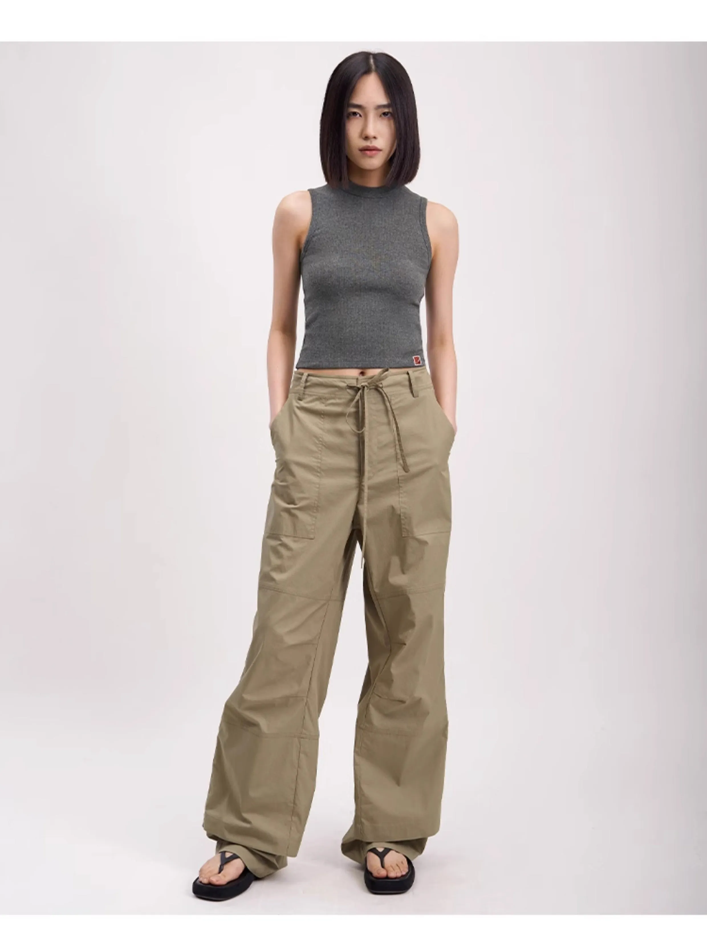 Straight Cotton Casual Pants