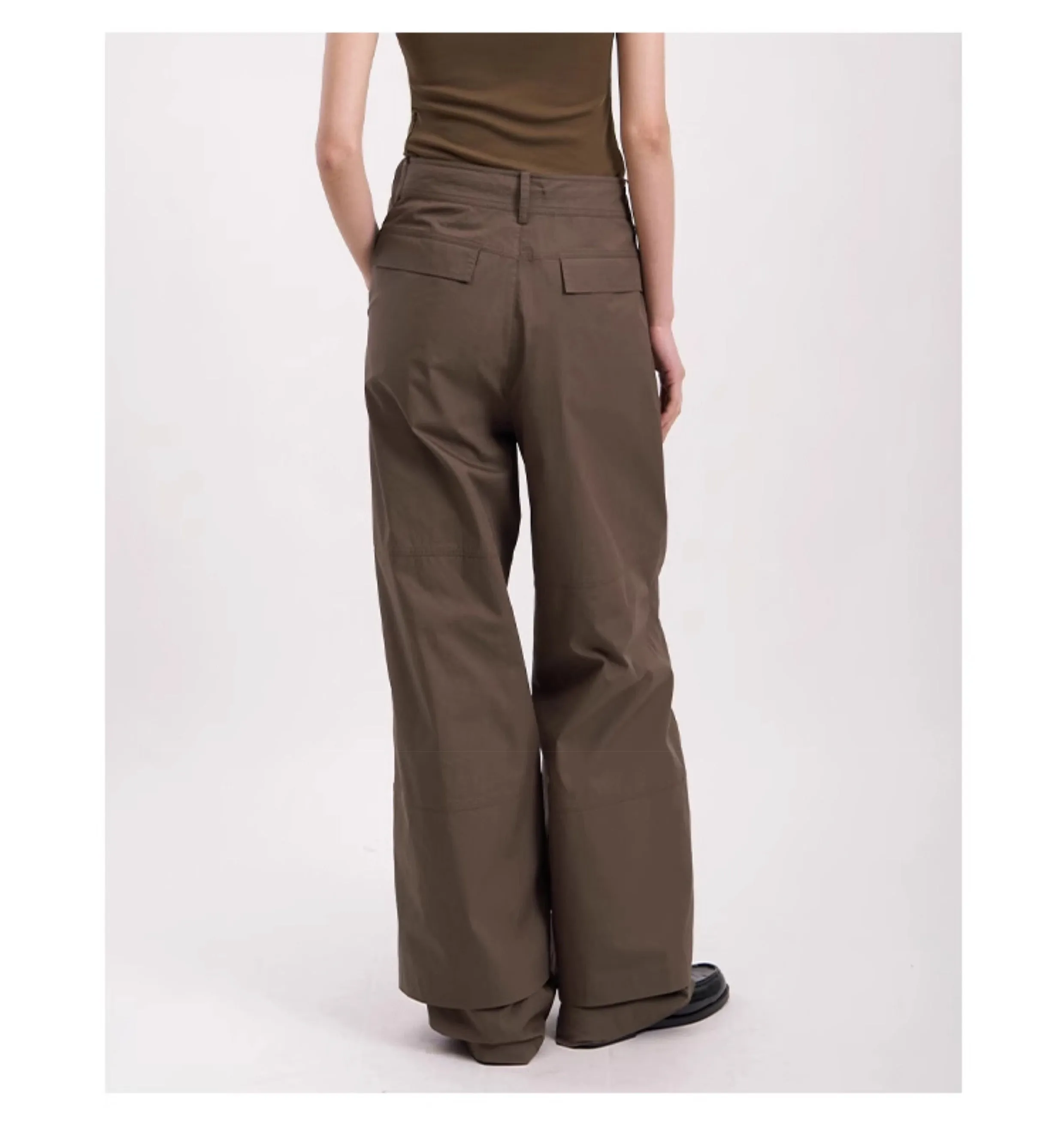 Straight Cotton Casual Pants