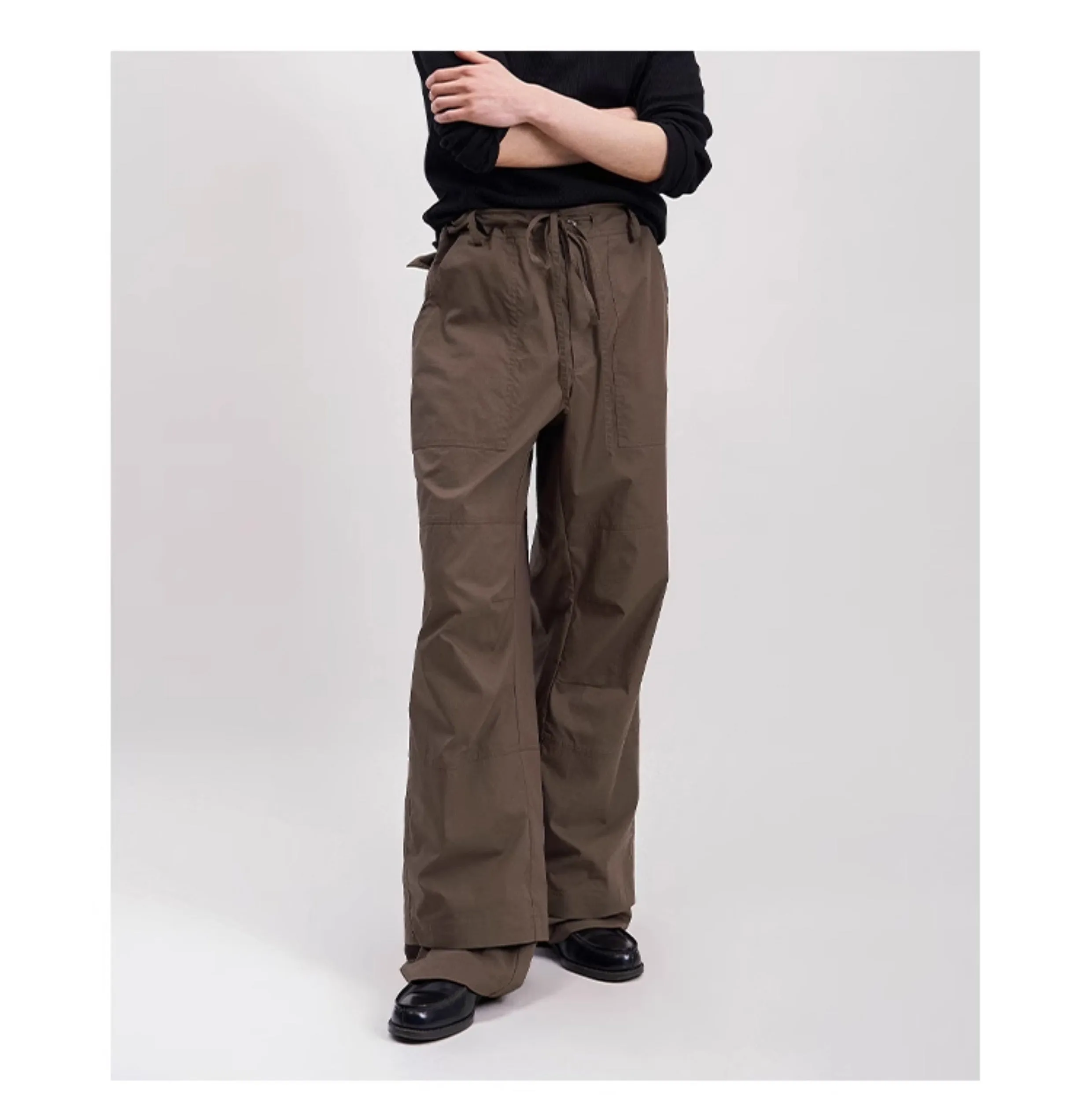 Straight Cotton Casual Pants