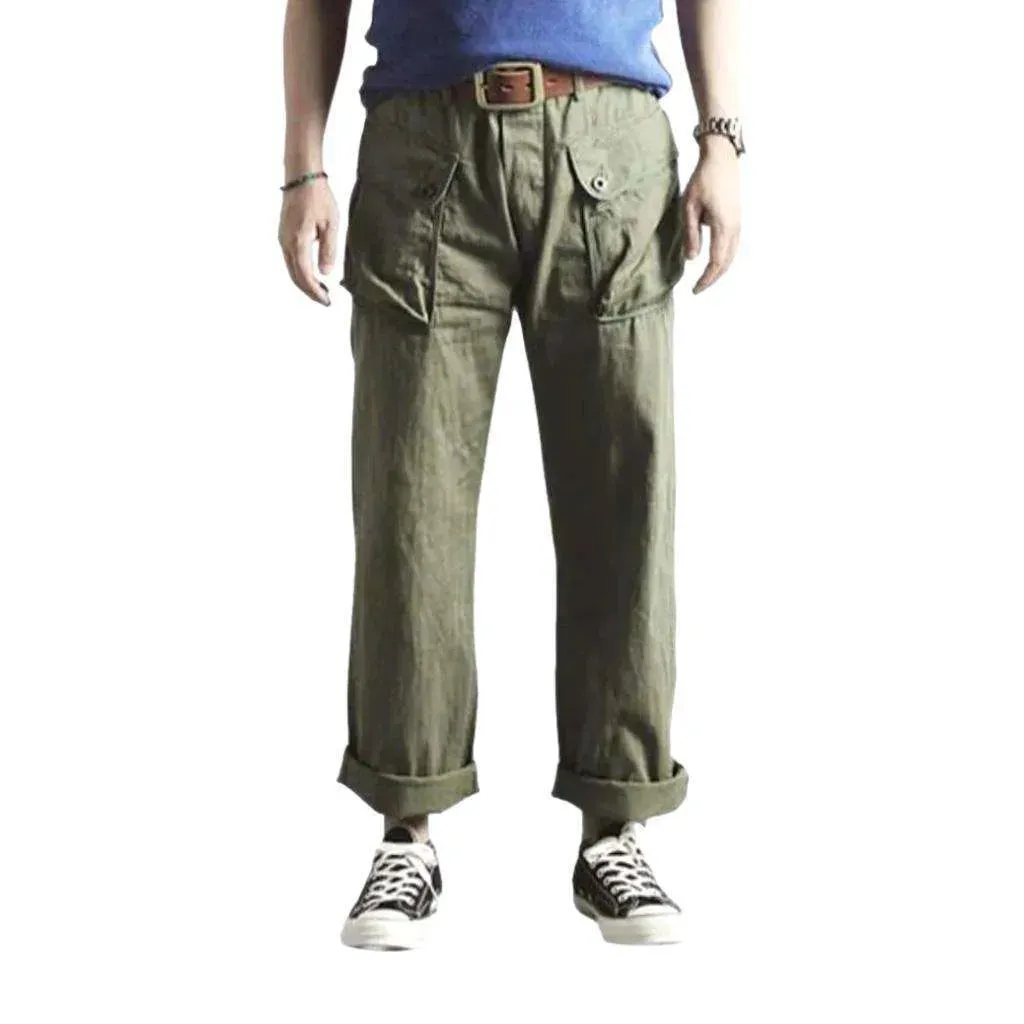 Street khaki men's jean pants