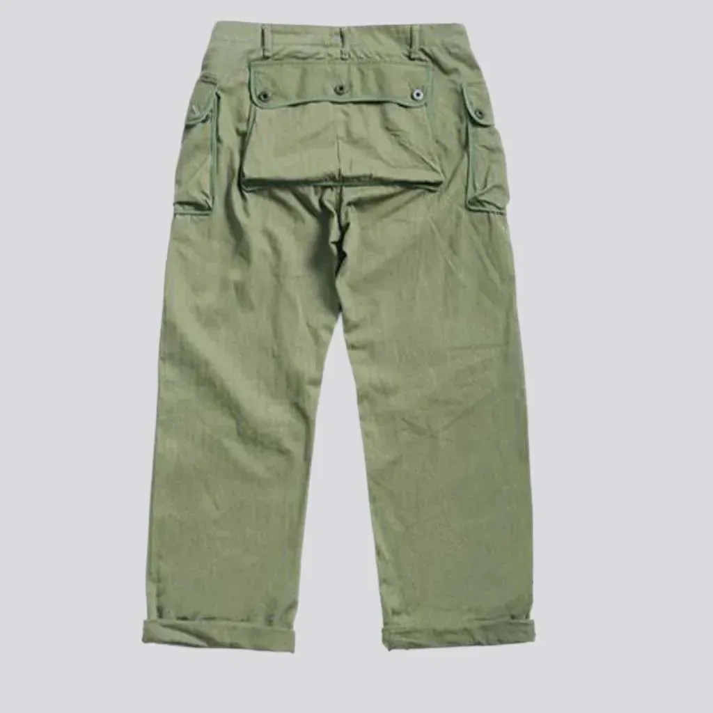 Street khaki men's jean pants