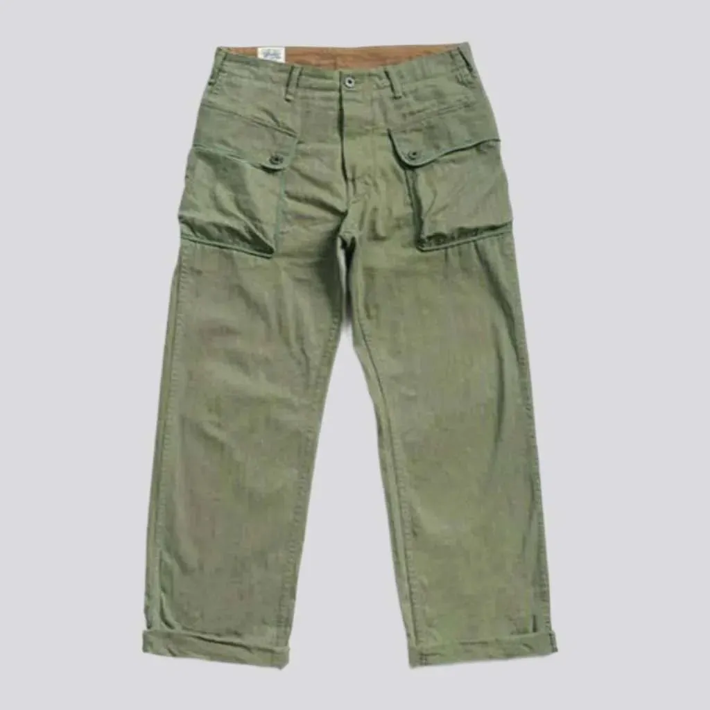 Street khaki men's jean pants