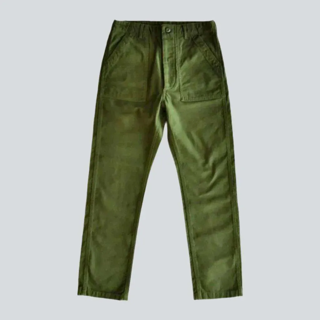 Street military men's jeans pants