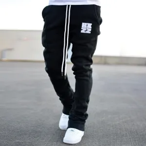 Street style letters stack joggers casual pants