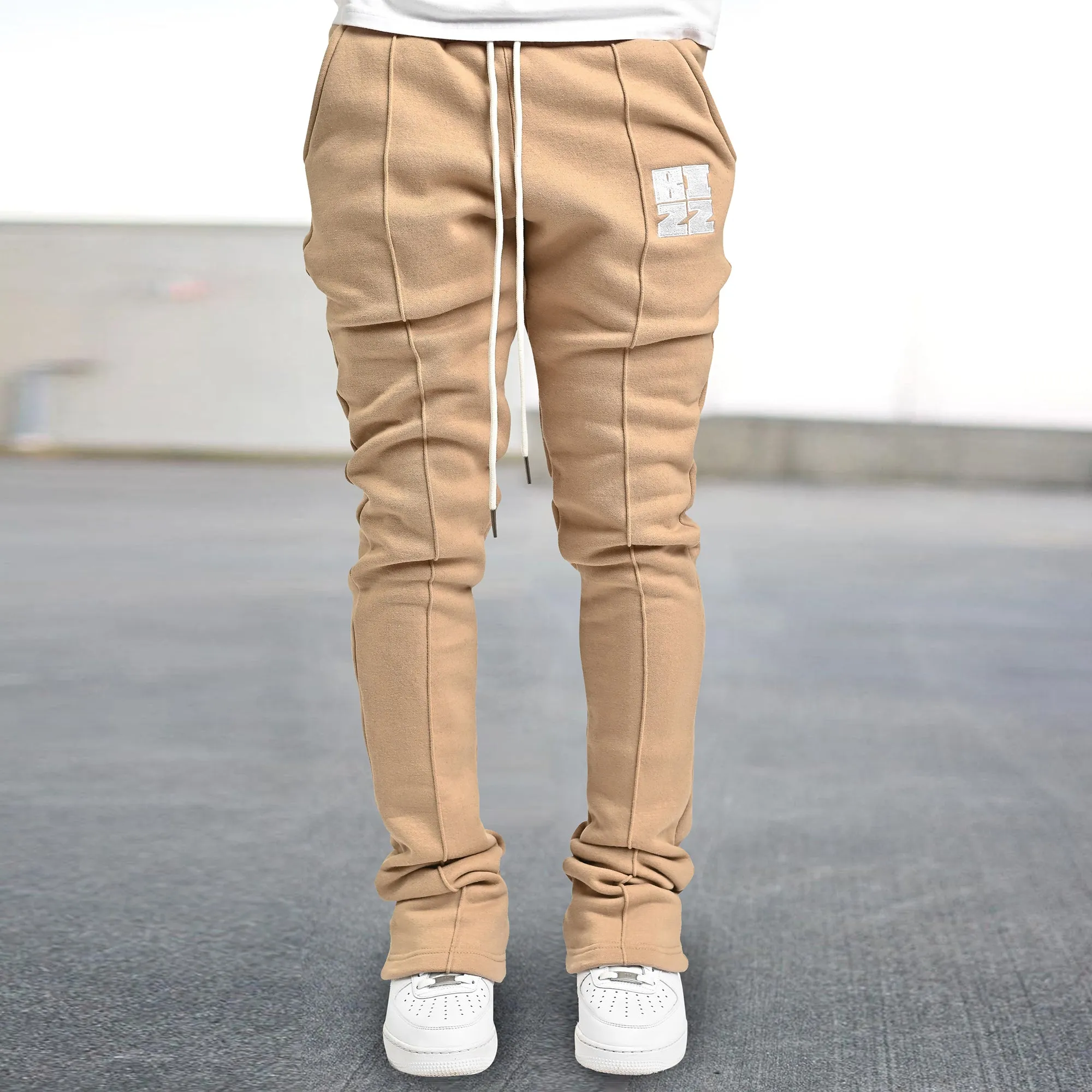 Street style letters stack joggers casual pants