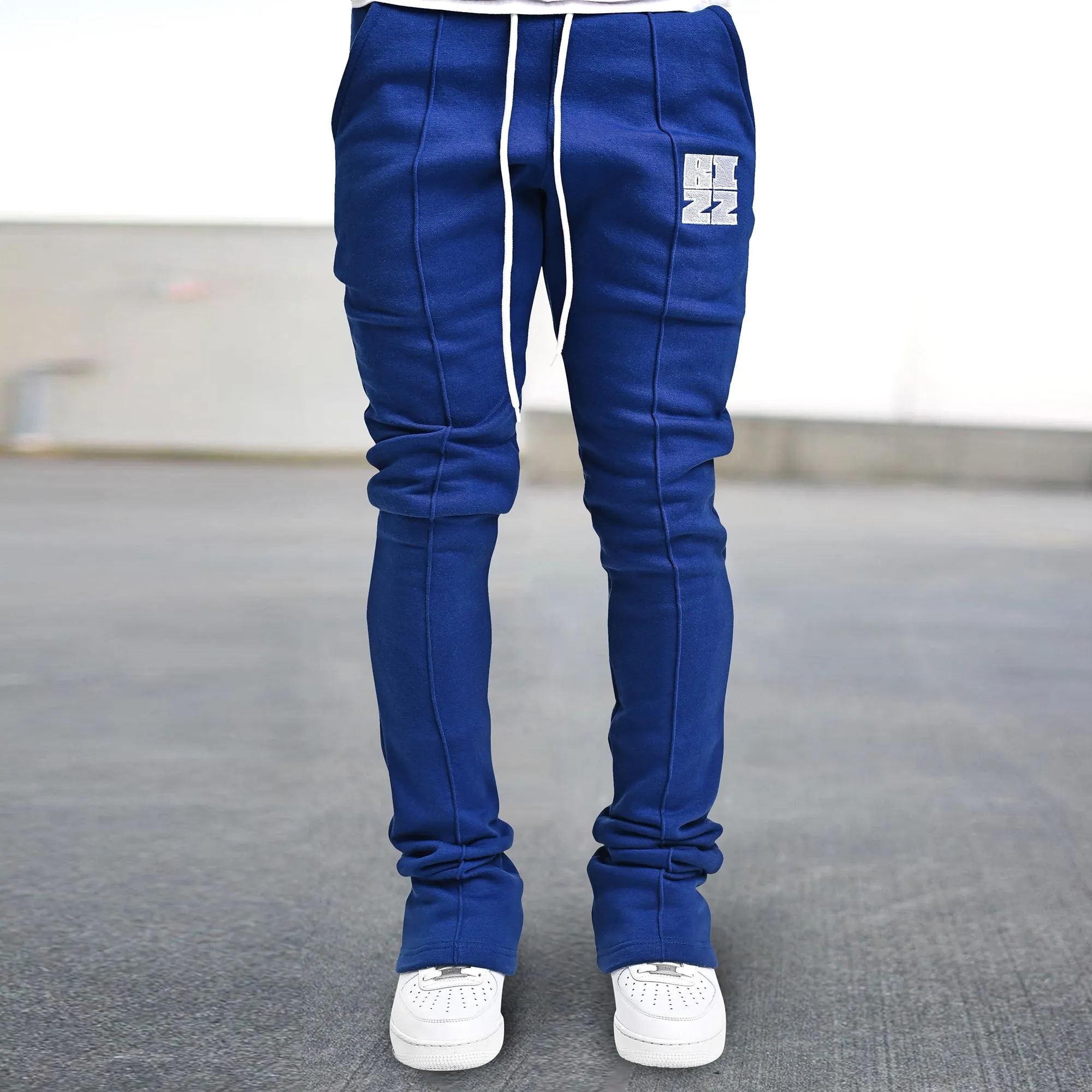 Street style letters stack joggers casual pants