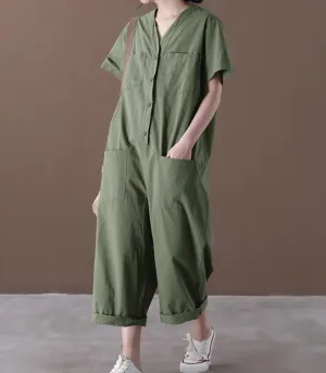 Summer  Women Casual Cotton Linen Jumpsuits PZ97251