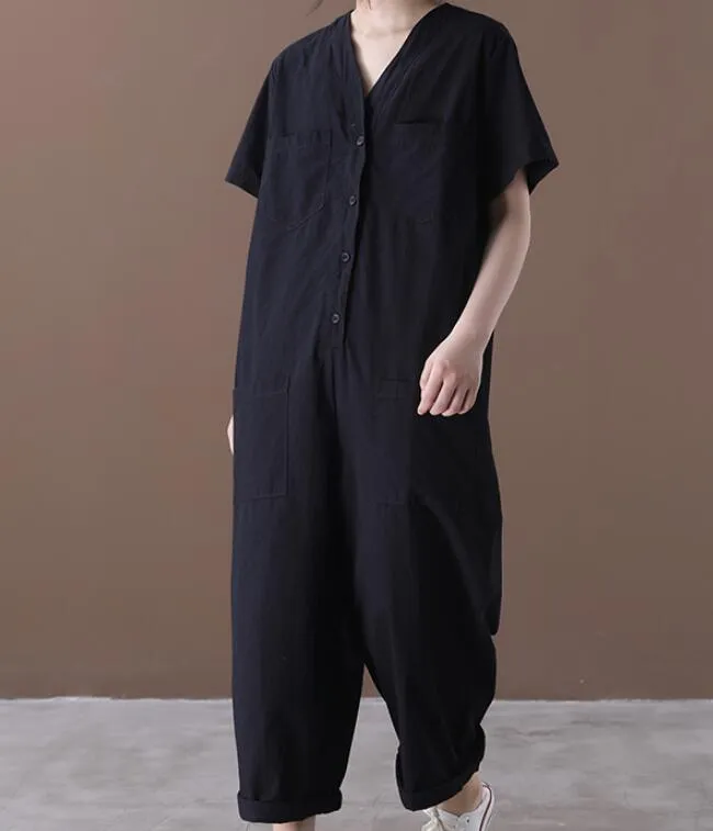 Summer  Women Casual Cotton Linen Jumpsuits PZ97251