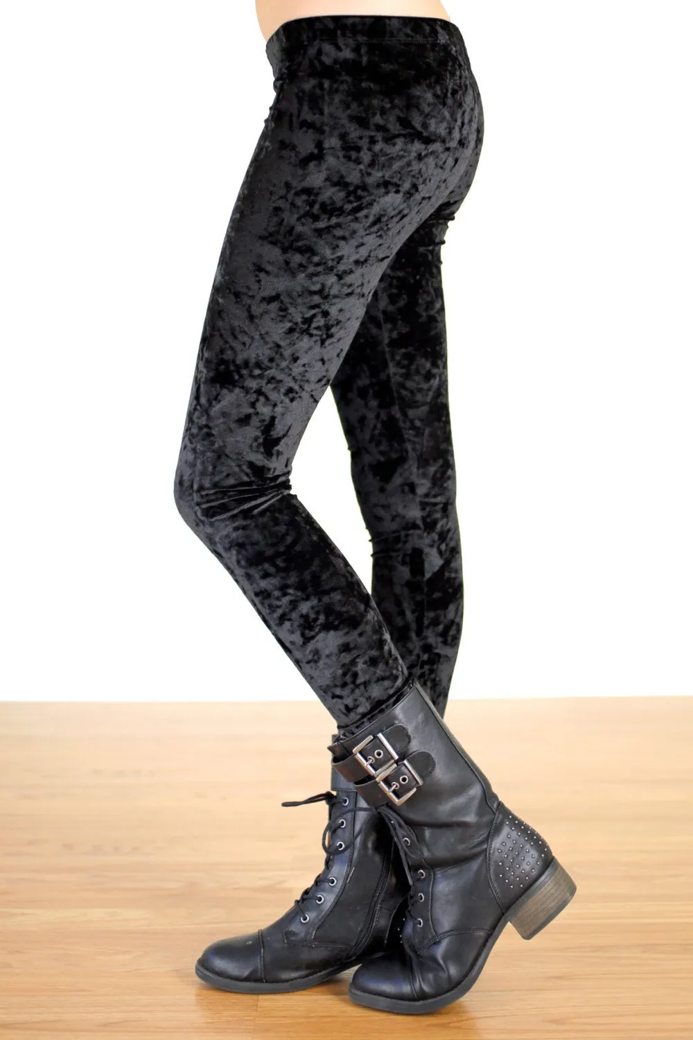 Tough Luv Velvet Leggings Black