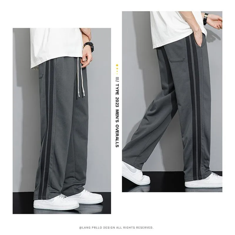 Trendy Floor-Length Versatile Draping Straight Pants Loose Fit Pants